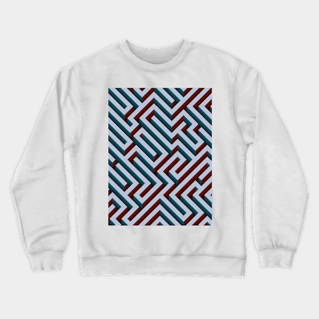 Blue Maze Crewneck Sweatshirt by AtelierNab